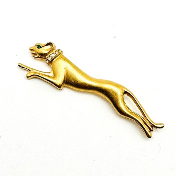 Jackie Collins Jewelry - Vintage Jackie Collins Leaping Panther Figural Brooch
